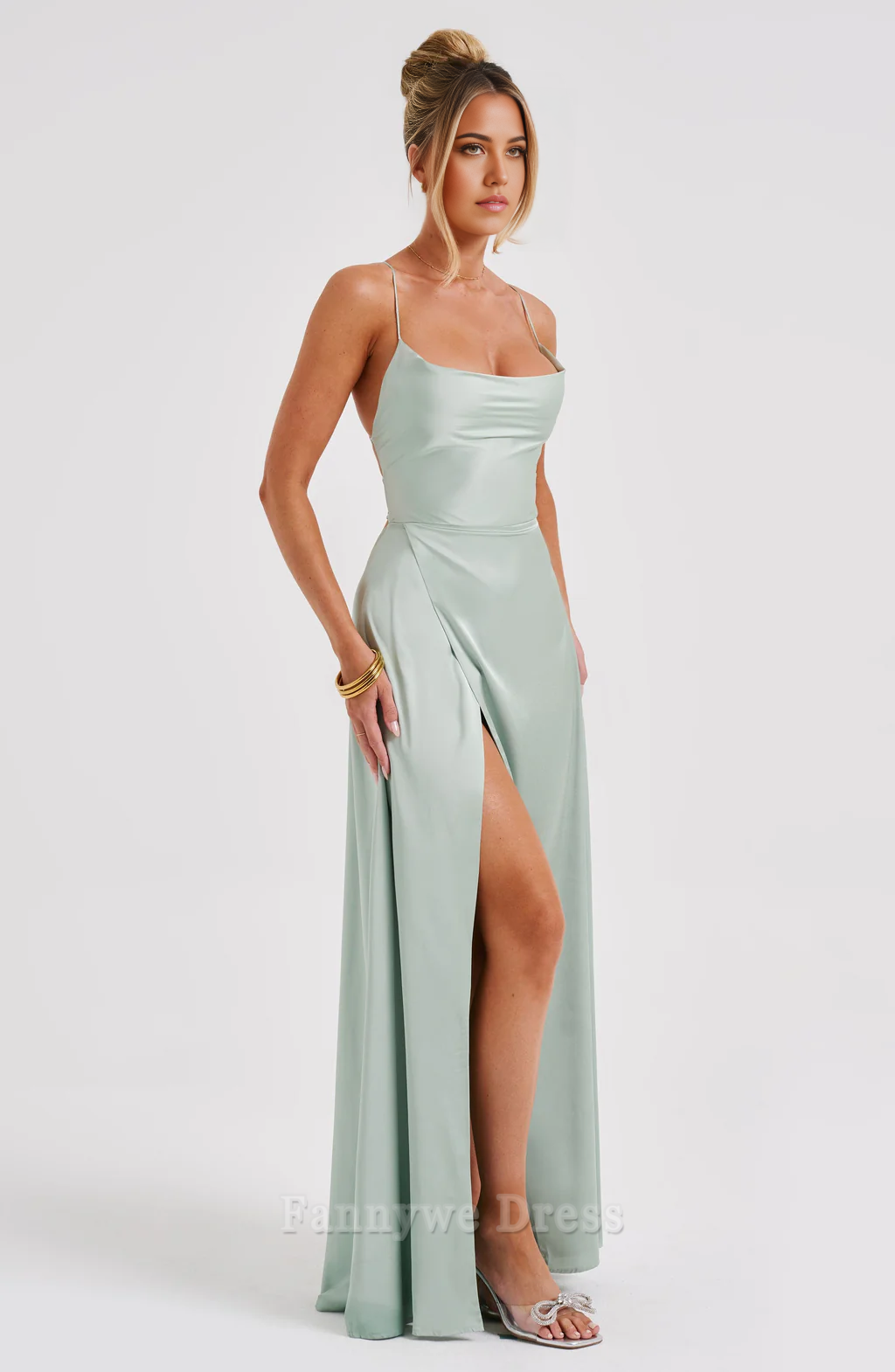 Mermaid Spaghetti Straps Backless formal dresses Bridesmaid Dresses evening gown Prom Dress